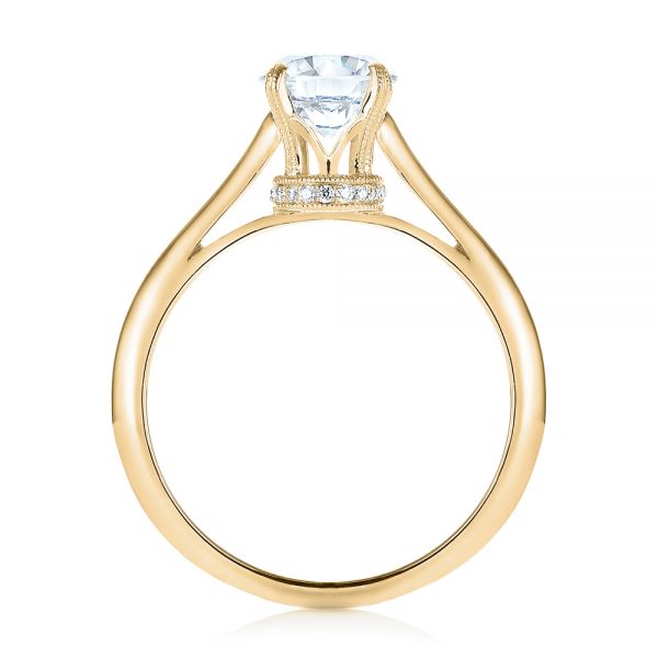 18k Yellow Gold 18k Yellow Gold Diamond Engagement Ring - Front View -  103319