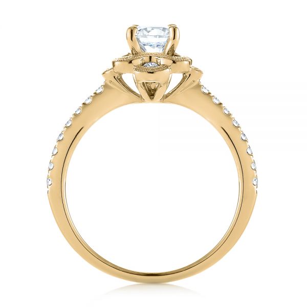 18k Yellow Gold 18k Yellow Gold Diamond Engagement Ring - Front View -  103680