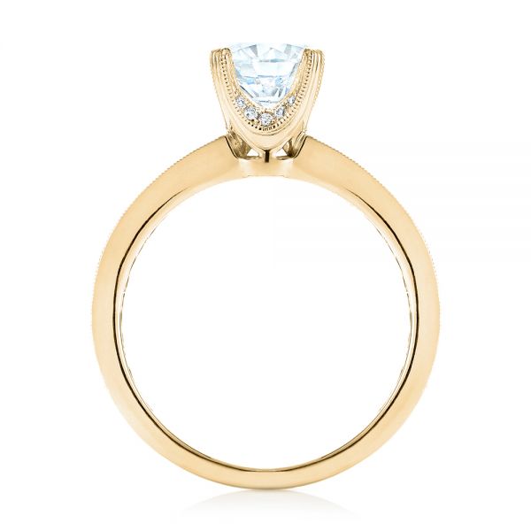 18k Yellow Gold 18k Yellow Gold Diamond Engagement Ring - Front View - 103832