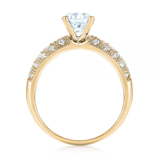 18k Yellow Gold 18k Yellow Gold Diamond Engagement Ring - Front View -  103836