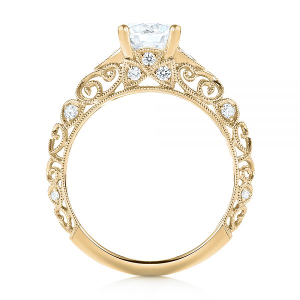 18k Yellow Gold 18k Yellow Gold Diamond Engagement Ring - Front View -  103901