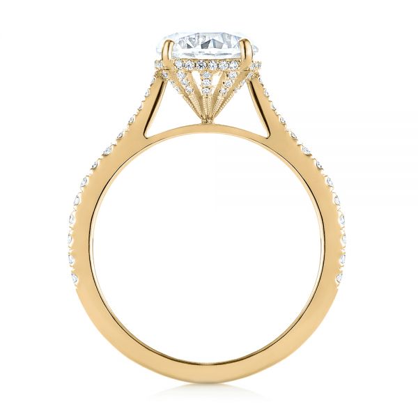 18k Yellow Gold 18k Yellow Gold Diamond Engagement Ring - Front View -  104177