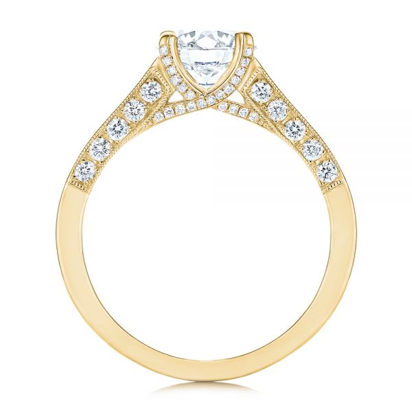 18k Yellow Gold 18k Yellow Gold Diamond Engagement Ring - Front View -  106664