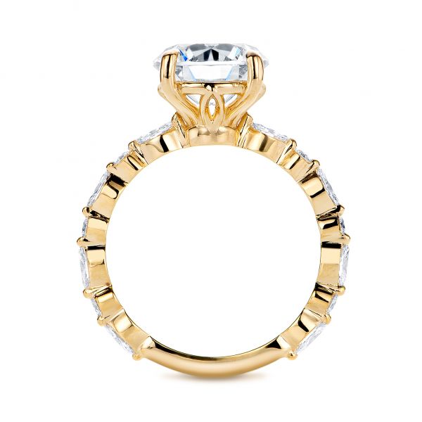 18k Yellow Gold 18k Yellow Gold Diamond Engagement Ring - Front View -  106861