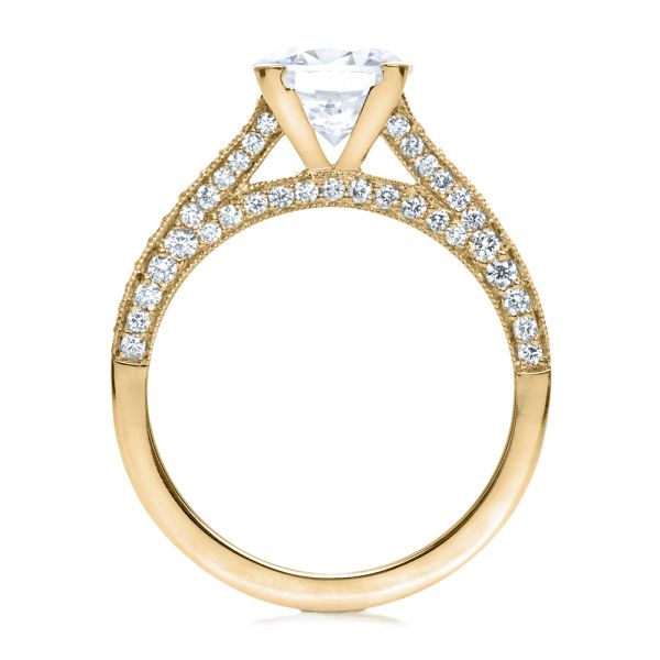 14k Yellow Gold 14k Yellow Gold Diamond Engagement Ring - Front View -  196