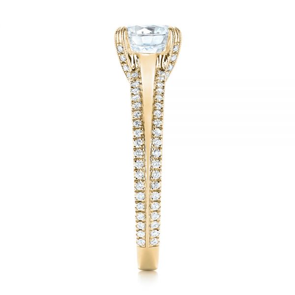 14k Yellow Gold 14k Yellow Gold Diamond Engagement Ring - Side View - 103078