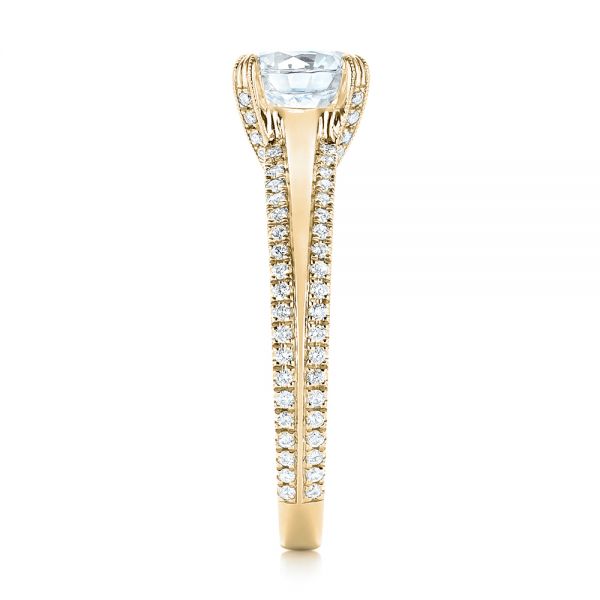 14k Yellow Gold 14k Yellow Gold Diamond Engagement Ring - Side View -  103078