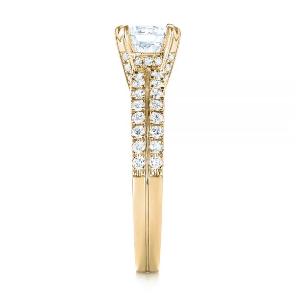 14k Yellow Gold 14k Yellow Gold Diamond Engagement Ring - Side View - 103085