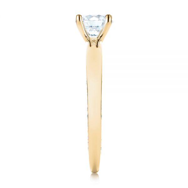 18k Yellow Gold 18k Yellow Gold Diamond Engagement Ring - Side View - 103087