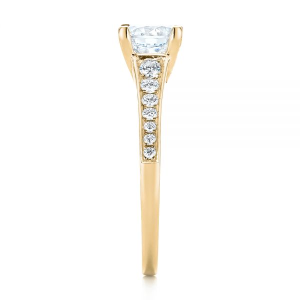 14k Yellow Gold 14k Yellow Gold Diamond Engagement Ring - Side View - 103088