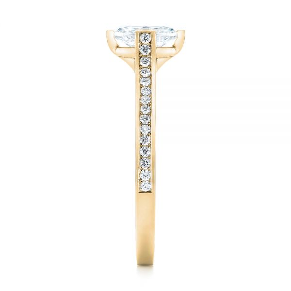14k Yellow Gold 14k Yellow Gold Diamond Engagement Ring - Side View -  103266