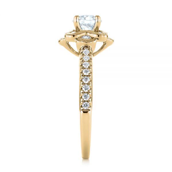 14k Yellow Gold 14k Yellow Gold Diamond Engagement Ring - Side View - 103680