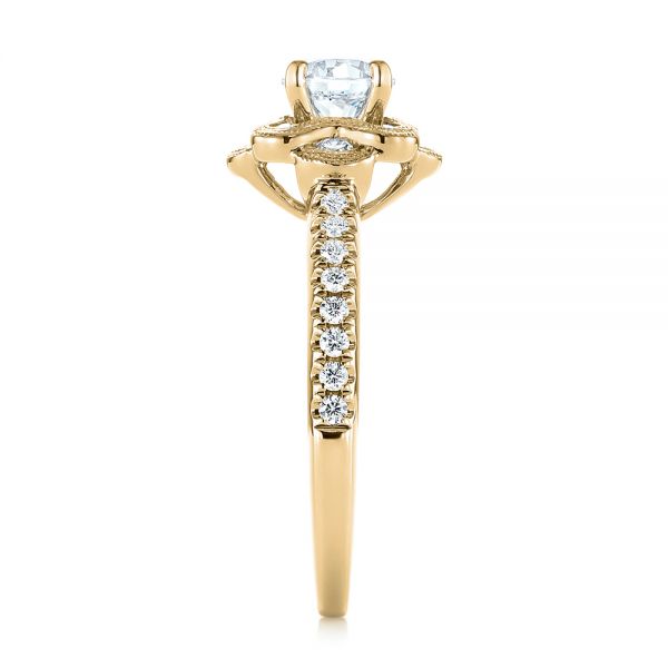 14k Yellow Gold 14k Yellow Gold Diamond Engagement Ring - Side View -  103680