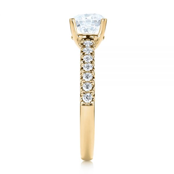 14k Yellow Gold 14k Yellow Gold Diamond Engagement Ring - Side View -  103682