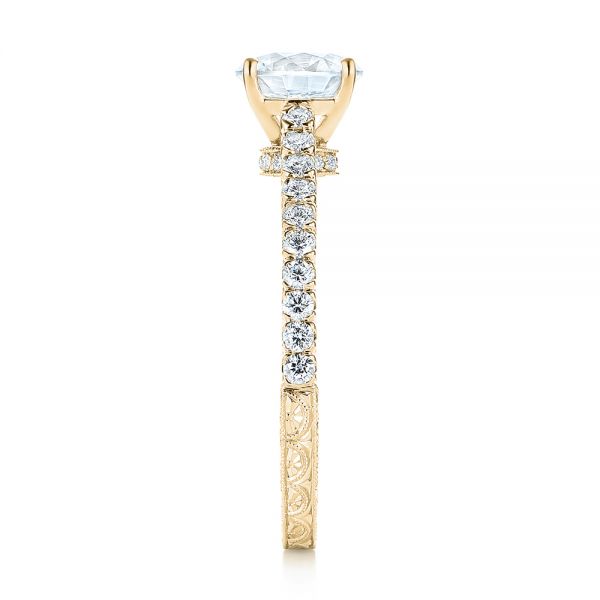 14k Yellow Gold 14k Yellow Gold Diamond Engagement Ring - Side View - 103713