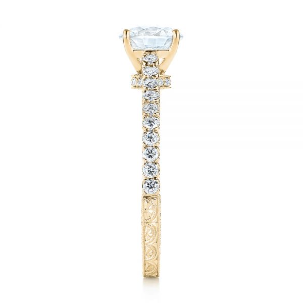 14k Yellow Gold 14k Yellow Gold Diamond Engagement Ring - Side View -  103713