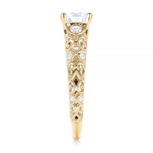14k Yellow Gold 14k Yellow Gold Diamond Engagement Ring - Side View - 103901
