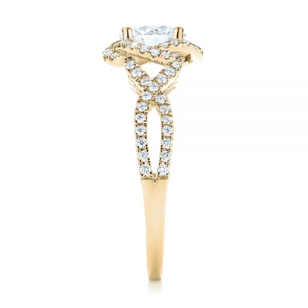 14k Yellow Gold 14k Yellow Gold Diamond Engagement Ring - Side View -  103903