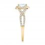 18k Yellow Gold 18k Yellow Gold Diamond Engagement Ring - Side View -  103903 - Thumbnail