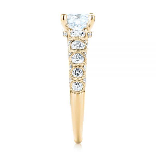 14k Yellow Gold 14k Yellow Gold Diamond Engagement Ring - Side View -  103905