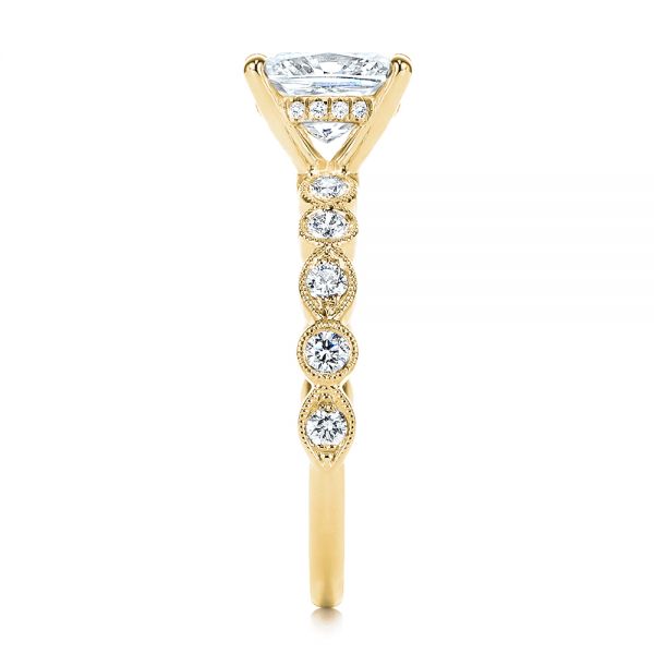 18k Yellow Gold 18k Yellow Gold Diamond Engagement Ring - Side View - 106438