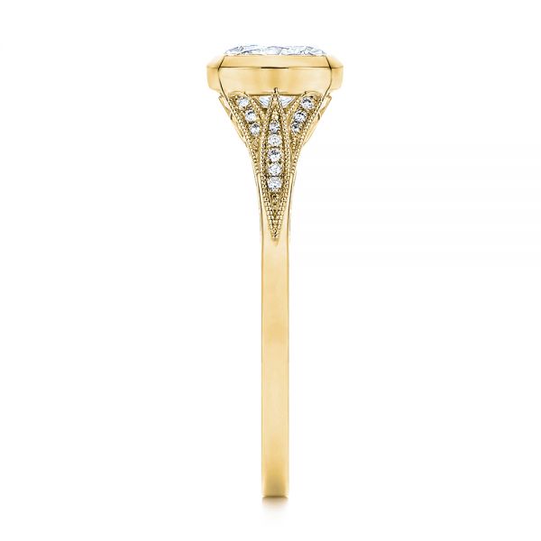 14k Yellow Gold 14k Yellow Gold Diamond Engagement Ring - Side View - 106592