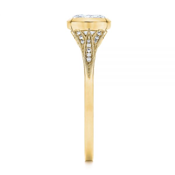 14k Yellow Gold 14k Yellow Gold Diamond Engagement Ring - Side View -  106592