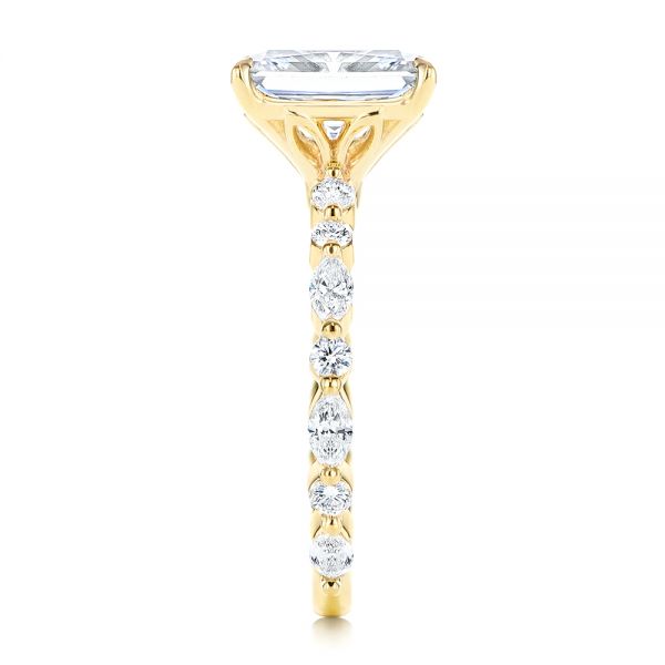 14k Yellow Gold 14k Yellow Gold Diamond Engagement Ring - Side View -  106640