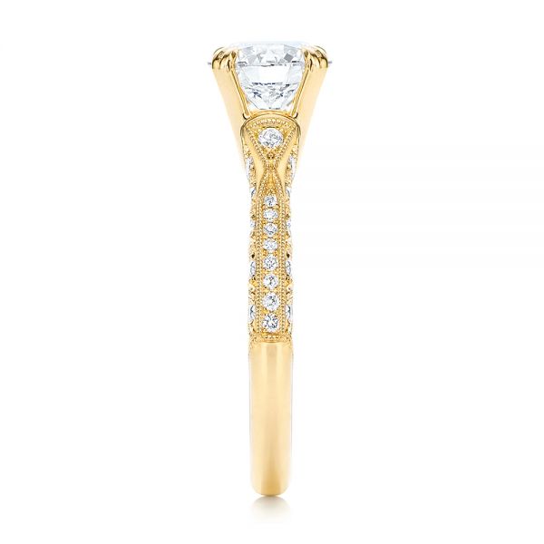 14k Yellow Gold 14k Yellow Gold Diamond Engagement Ring - Side View - 106644