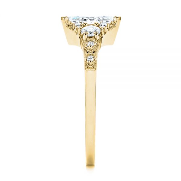 14k Yellow Gold 14k Yellow Gold Diamond Engagement Ring - Side View -  106659