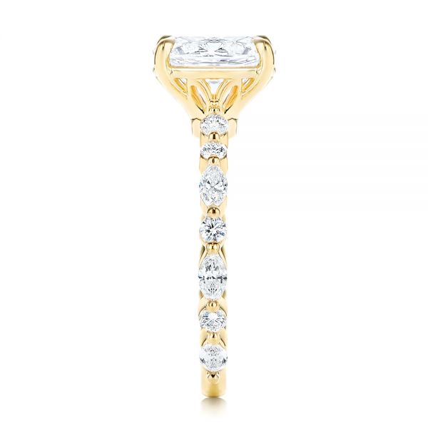 14k Yellow Gold 14k Yellow Gold Diamond Engagement Ring - Side View -  106727