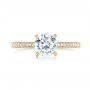 18k Yellow Gold 18k Yellow Gold Diamond Engagement Ring - Top View -  102585 - Thumbnail