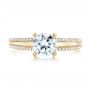 18k Yellow Gold 18k Yellow Gold Diamond Engagement Ring - Top View -  103078 - Thumbnail