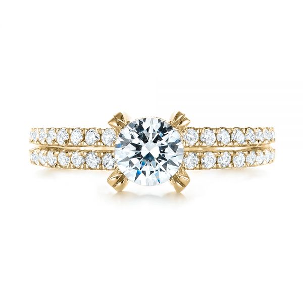 14k Yellow Gold 14k Yellow Gold Diamond Engagement Ring - Top View -  103085