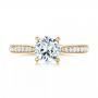 18k Yellow Gold 18k Yellow Gold Diamond Engagement Ring - Top View -  103086 - Thumbnail