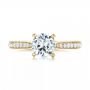 18k Yellow Gold 18k Yellow Gold Diamond Engagement Ring - Top View -  103086 - Thumbnail