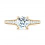 18k Yellow Gold 18k Yellow Gold Diamond Engagement Ring - Top View -  103088 - Thumbnail