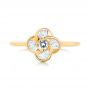 18k Yellow Gold 18k Yellow Gold Diamond Engagement Ring - Top View -  103675 - Thumbnail