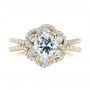 18k Yellow Gold 18k Yellow Gold Diamond Engagement Ring - Top View -  103678 - Thumbnail