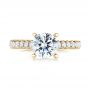 18k Yellow Gold 18k Yellow Gold Diamond Engagement Ring - Top View -  103682 - Thumbnail