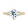 18k Yellow Gold 18k Yellow Gold Diamond Engagement Ring - Top View -  103686 - Thumbnail