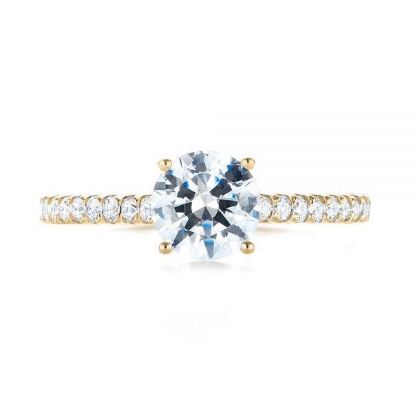 14k Yellow Gold 14k Yellow Gold Diamond Engagement Ring - Top View - 103713