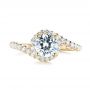 14k Yellow Gold 14k Yellow Gold Diamond Engagement Ring - Top View -  103833 - Thumbnail