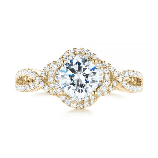 14k Yellow Gold 14k Yellow Gold Diamond Engagement Ring - Top View -  103903