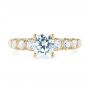 18k Yellow Gold 18k Yellow Gold Diamond Engagement Ring - Top View -  103905 - Thumbnail