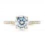 18k Yellow Gold 18k Yellow Gold Diamond Engagement Ring - Top View -  104177 - Thumbnail