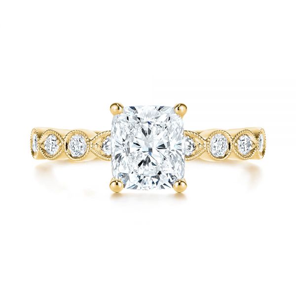 18k Yellow Gold 18k Yellow Gold Diamond Engagement Ring - Top View -  106438