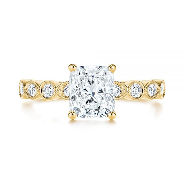 18k Yellow Gold 18k Yellow Gold Diamond Engagement Ring - Top View - 106438