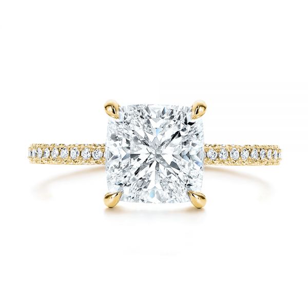 18k Yellow Gold 18k Yellow Gold Diamond Engagement Ring - Top View -  106439