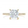 18k Yellow Gold 18k Yellow Gold Diamond Engagement Ring - Top View -  106439 - Thumbnail